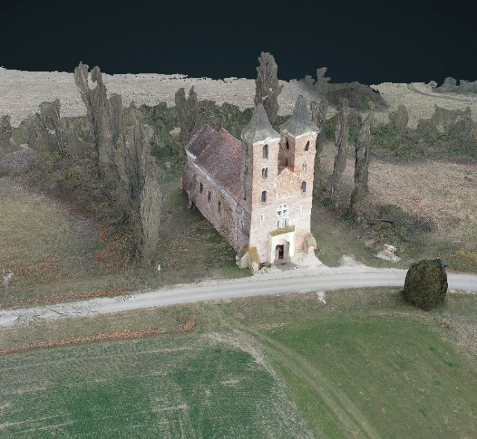 Drónos épület- és homlokzatfelmérés templomról