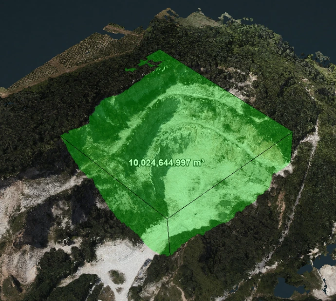 Drónos térfogatszámítás 3D modell alapján
